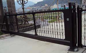 温州市巨溪镇康乐山庄智能无轨悬浮门工程案例 - 中出网-智能出入口与停车充电门户