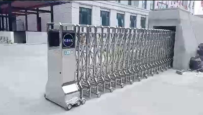 张家港市染整厂智能安全伸缩平移门工程案例 - 中出网-智能出入口与停车充电门户