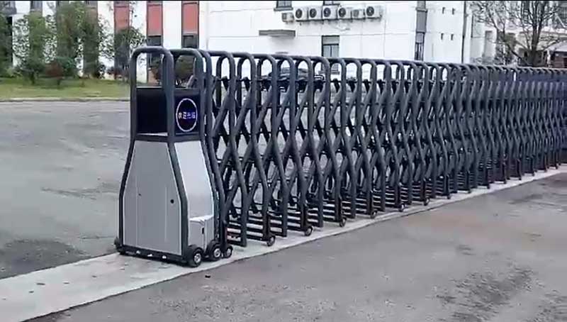 张家港欧思瑞机械智能安全伸缩平移门工程案例 - 中出网-智能出入口与停车充电门户