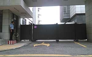 广东建筑文化遗产保护园（广州合群二路）智能安全伸缩平移门工程案例 - 中出网-智能出入口与停车充电门户