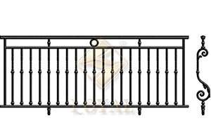 铁艺护栏 - 简约阳台栏杆