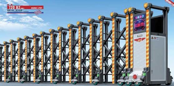 恭贺重庆出安智能伸缩门应用在金融街融府大门口