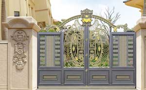 临沂碧桂园翡丽之光项目对临沂出安智能别墅铝艺大门给予好评  