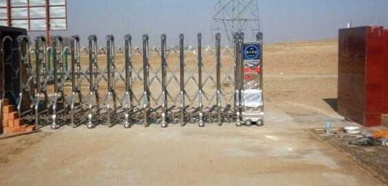 嘉兴出安智能电动伸缩门点缀泛华东福城