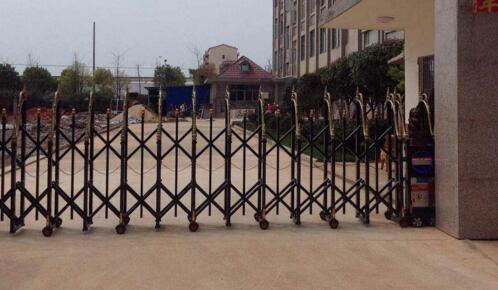 嘉兴辅成小学采购嘉兴出安智能伸缩门