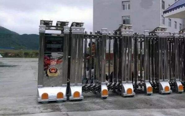 金华出安智能电动伸缩门顺利进驻金华市金盾实业有限公司