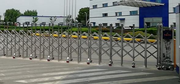 金华出安智能伸缩门成功落地金华环亚包装有限公司