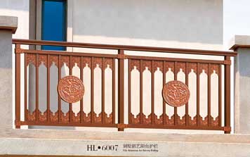 铝艺护栏 - 别墅铝艺阳台护栏HL6007