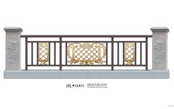 铝艺护栏 - 别墅铝艺阳台护栏HL6005