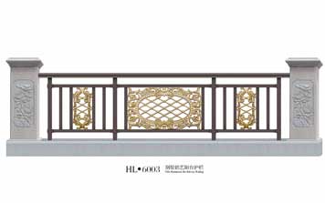 铝艺护栏 - 别墅铝艺阳台护栏HL6003