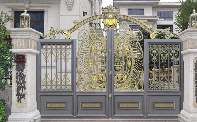 庆贺凤凰城选用濮阳出安智能铝艺大门