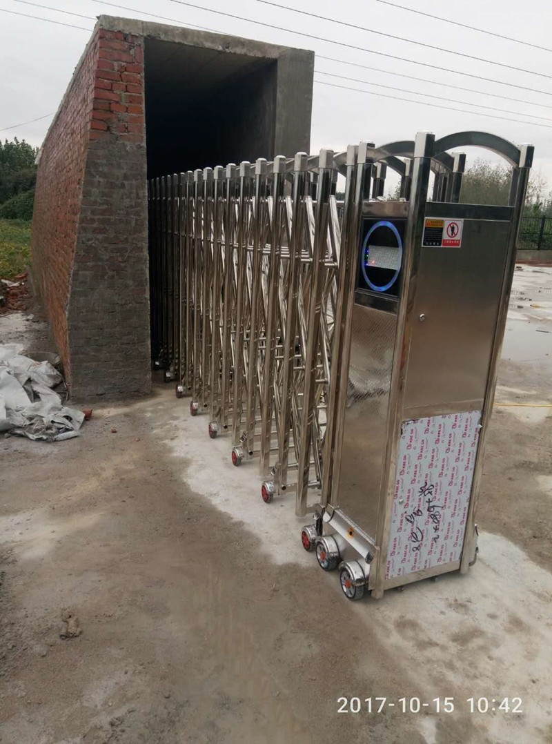 汉中城固县沙河营垃圾处理厂电动伸缩门案例 - 中出网-智能出入口门户