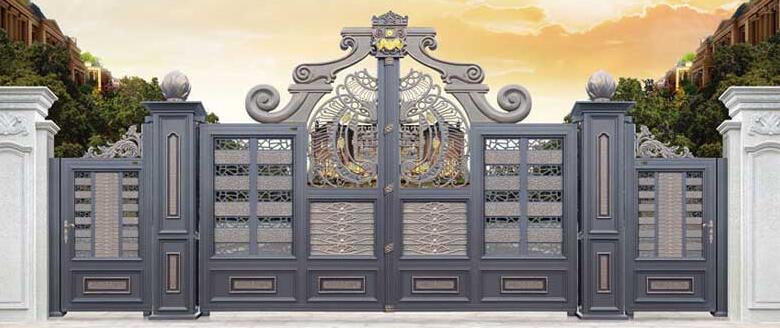 感恩英郡四号选择了延安出安智能铝艺大门