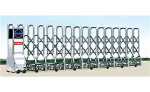 东方香榭里伸缩门案例 - 中出网-智能出入口与停车充电门户