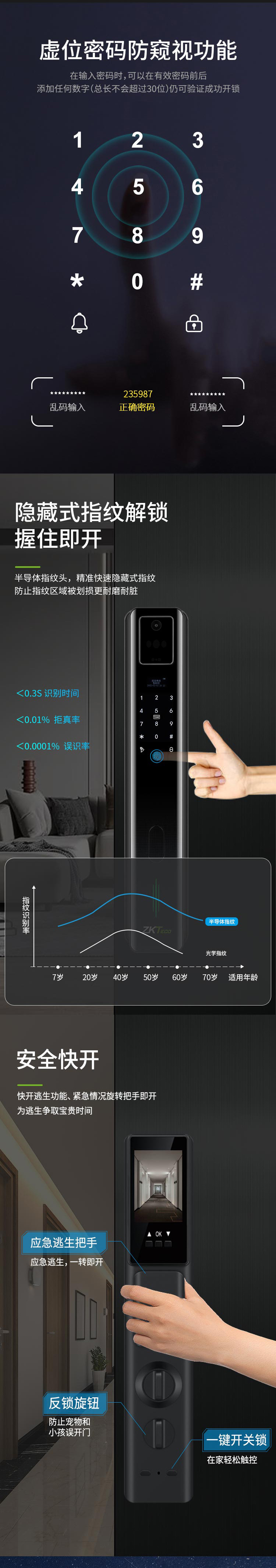 熵基面部锁升级款ZM300：灵动双眸，无感唤醒刷脸开门