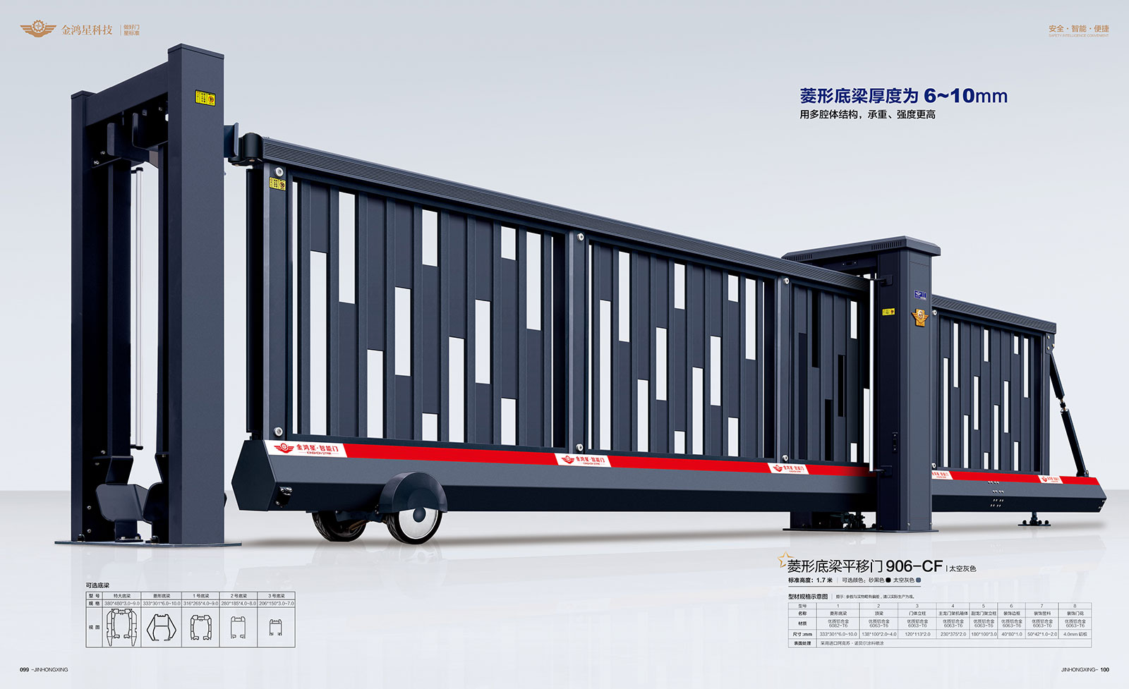 菱形底梁平移门906-CF