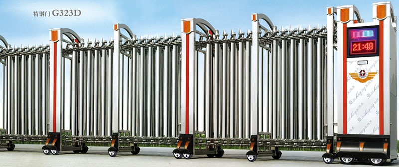 精钢门G323D不锈钢伸缩门