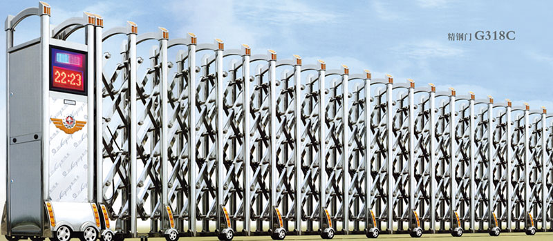 精钢门G318C不锈钢伸缩门