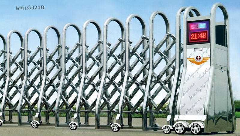 精钢门G324B不锈钢伸缩门