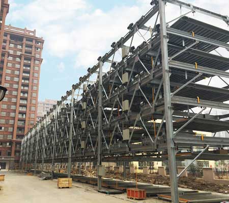 合肥蒙城玖隆皇家花园立体车库案例 - 中出网-智能出入口与停车充电门户