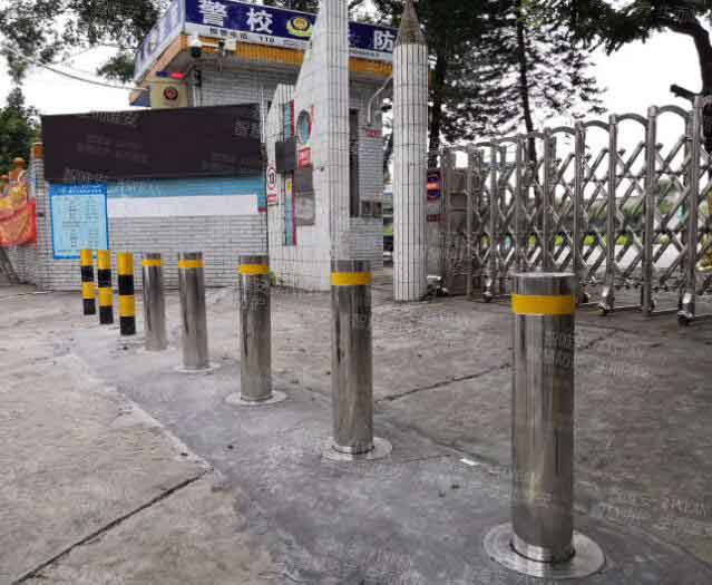 南海区狮山镇七甫小学升降柱案例 - 中出网-智能出入口与停车充电门户