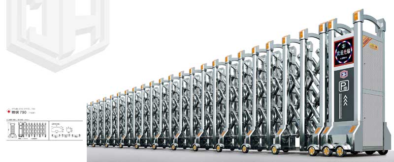 不锈钢伸缩门-精钢790