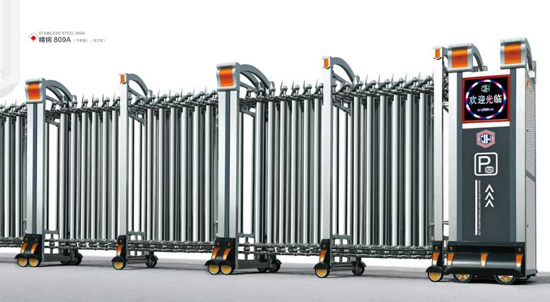 不锈钢伸缩门-精钢809A(双立柱)