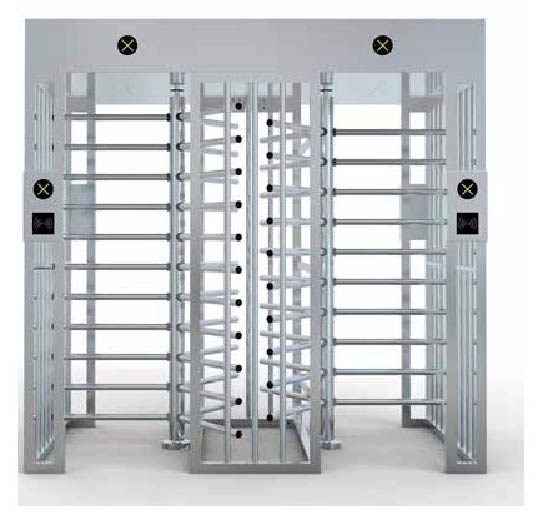 双门方顶120°全高转闸