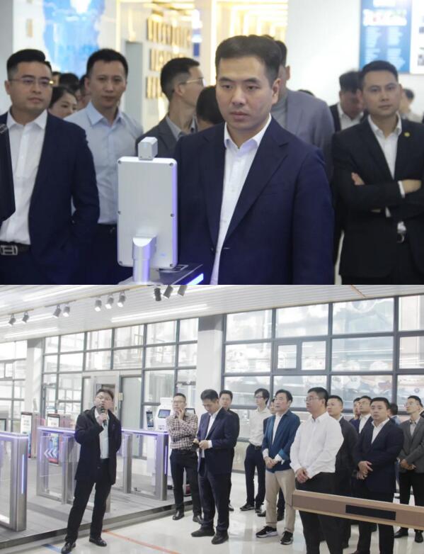 公司陪同人员向江西省委、省青年企业家协会嘉宾展示、讲解了百胜城市级智慧停车解决方案的落地、应用