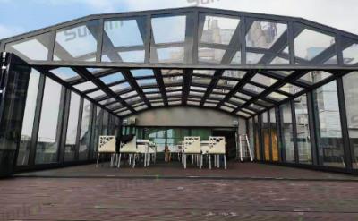 集团总部大楼屋顶户外餐厅移动阳光房