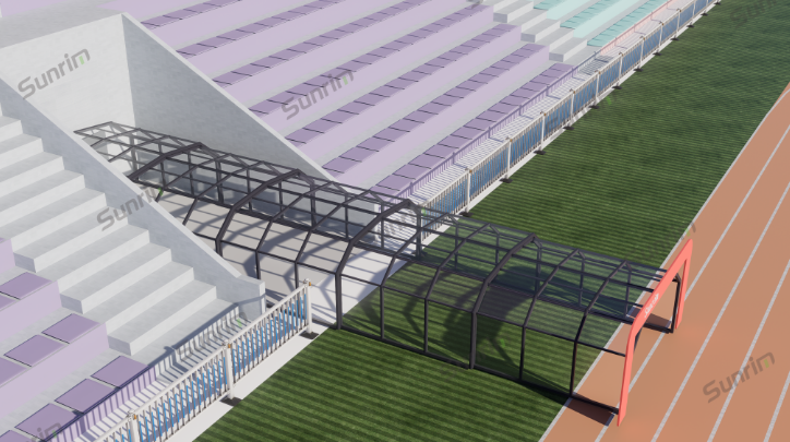 足球场球员通道抗暴伸缩连廊