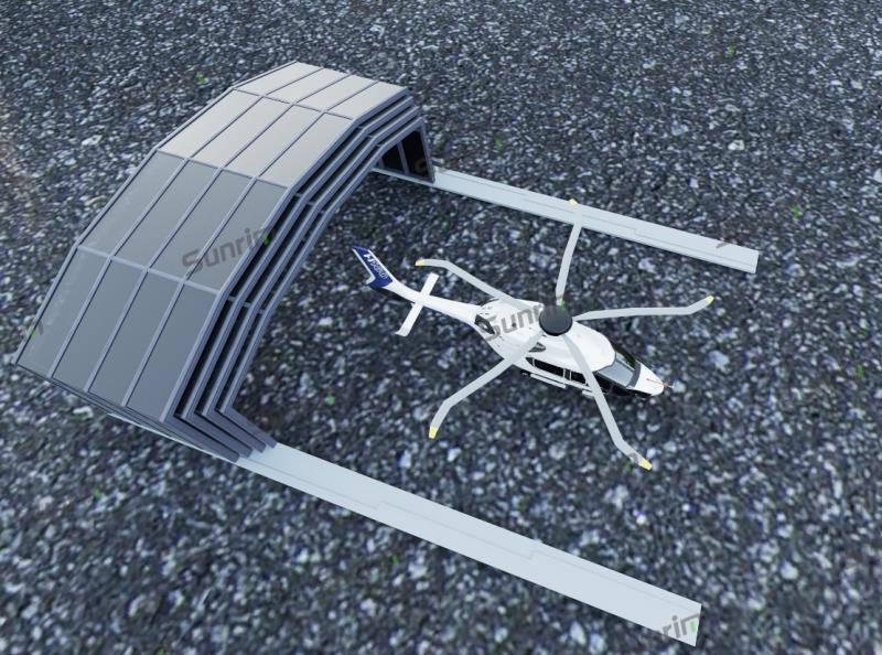 直升机电动停机库