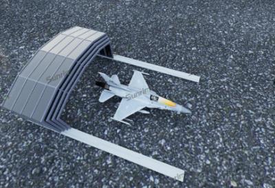 战斗机电动停机库