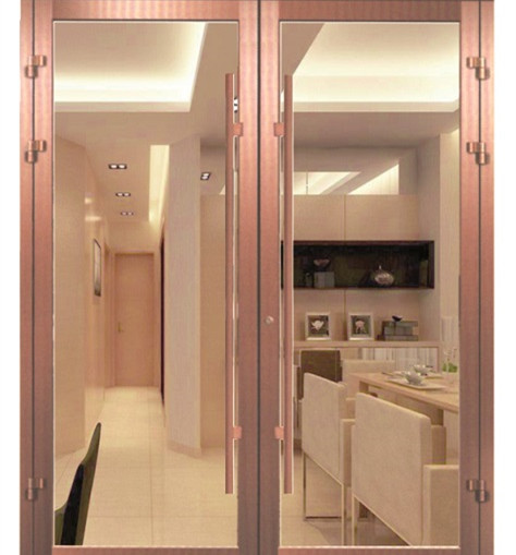 古铜拉丝肯德基门（型材门）