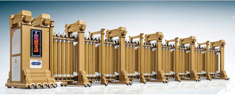 门之神KS188（金色）锌铝合金电动伸缩门