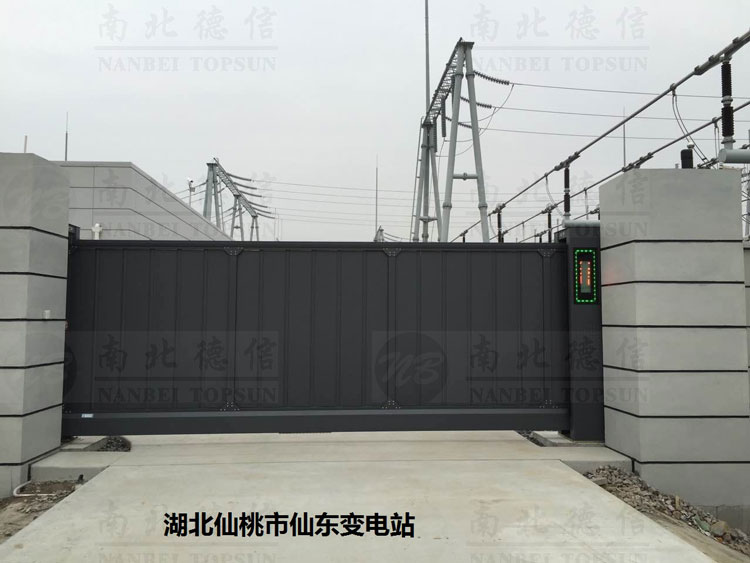 湖北仙桃市仙东变电站808LP智能无轨悬浮门案例 - 中出网-智能出入口门户