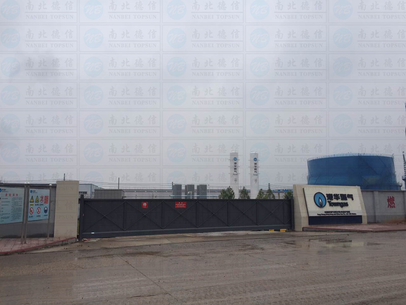 港华燃气 818-LP智能安全伸缩平移门工程案例 - 中出网-智能出入口与停车充电门户