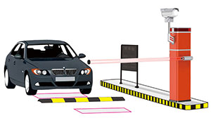 车牌识别系统 - 立柱式3车牌识别系统