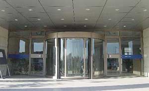 三伊电子旋转门案例