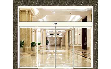 纯白铝型材自动门JH-13