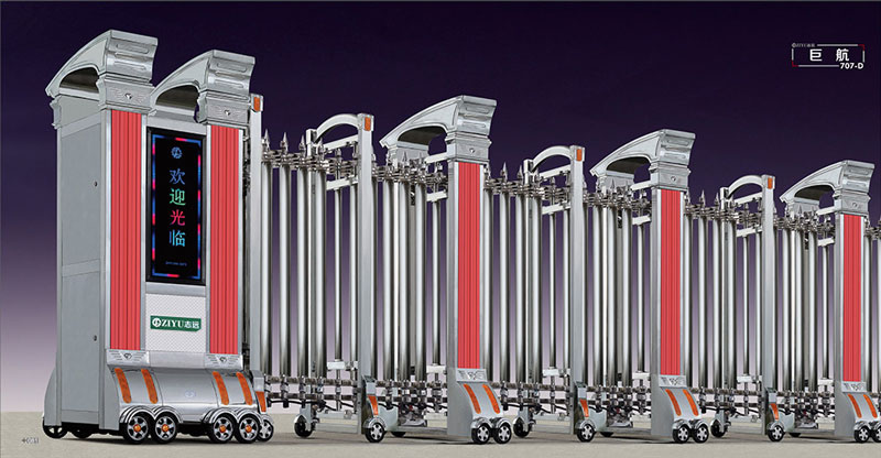 巨航707-D不锈钢伸缩门