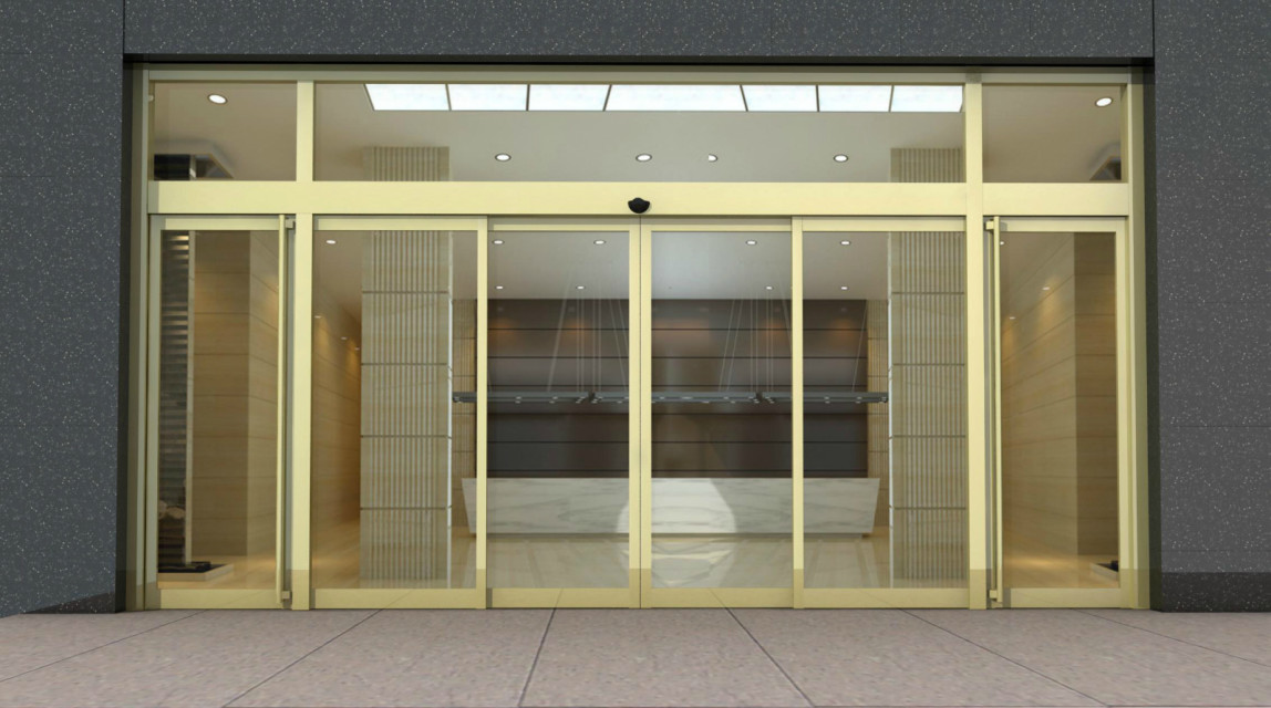 钛金包框自动感应门