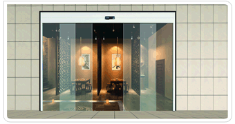 HY-A1纯玻璃双开自动门