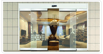 HY-A2纯玻璃双开式紧急速推自动门