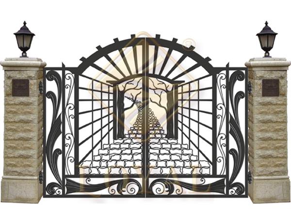 浪漫铁艺庭院大门