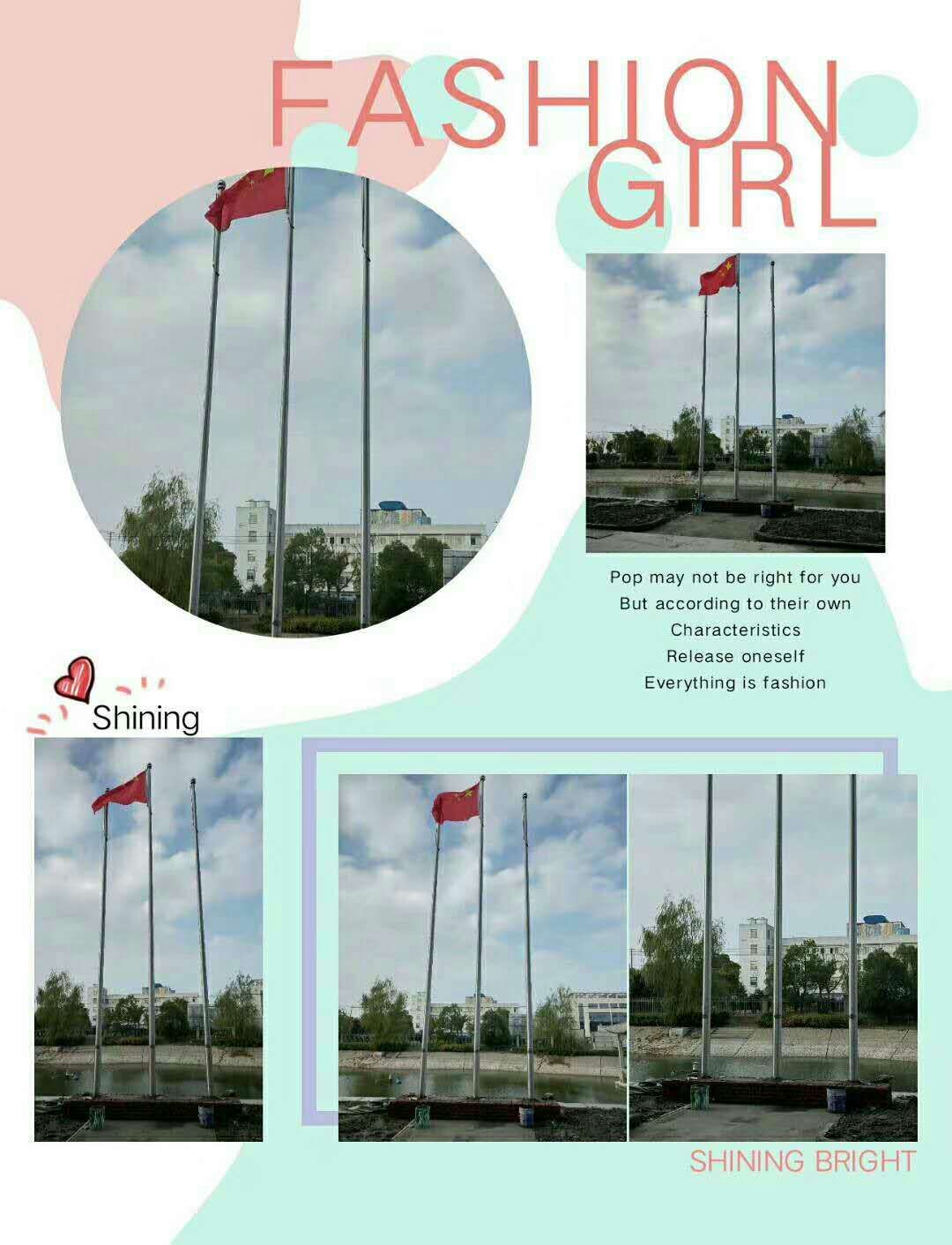 黄石汉白玉旗台黄石广告旗杆锥形旗杆