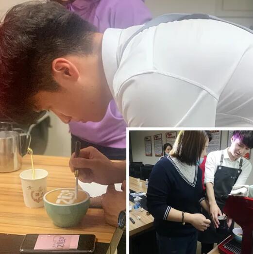 阳光帅气的咖啡师