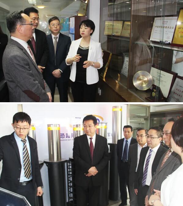卓奥世鹏董事长周鹏首先陪同国家核安保技术中心领导代表一行参观了卓奥世鹏总部