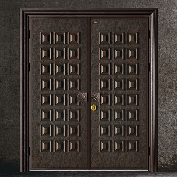 中式别墅大门铸铝卡防盗非标门双开门子母农村大门