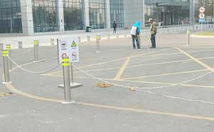 北京亦庄国际生物医药园不锈钢防撞柱安装实例